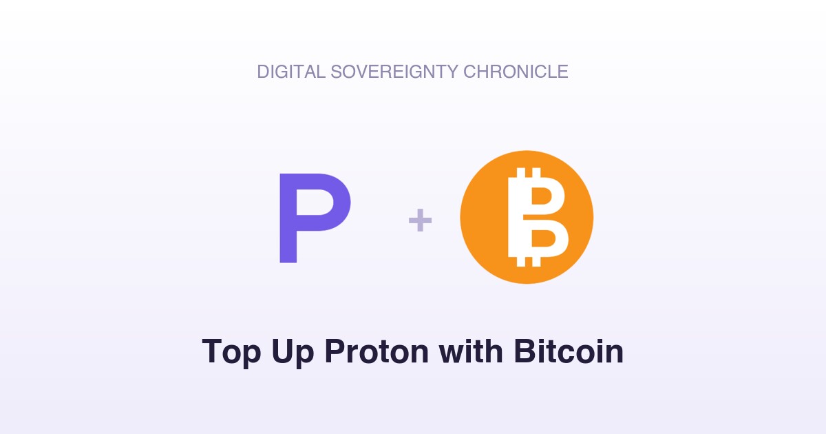 Top Up Proton with Bitcoin